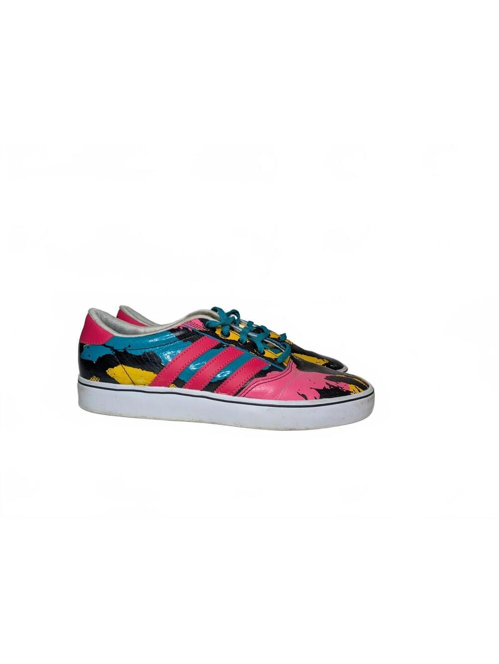 adidas Retro Continental 80 Sneakers Multi-Color Paint Splatter Design Size 9